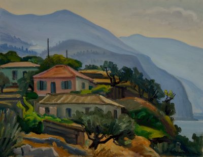 Kefalonia — Oil painting, Canvas, 50.00×65.00cm — Theodoros Markellos